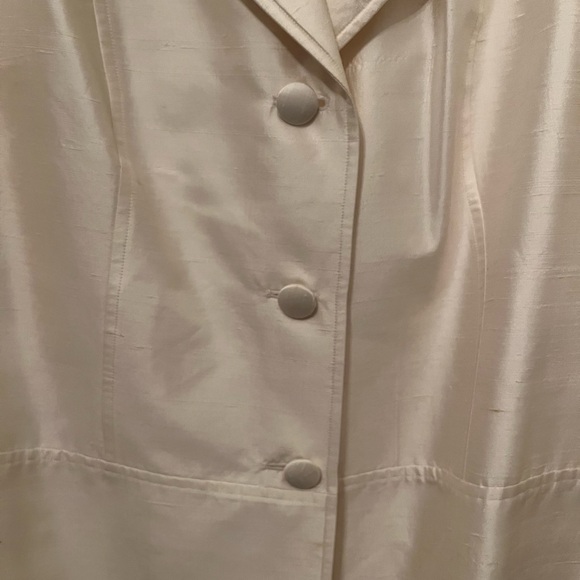 NWT Vintage Emanuel Ungaro 100% ivory silk women’s evening jacket sz 20 (2x/3x) - Picture 2 of 4